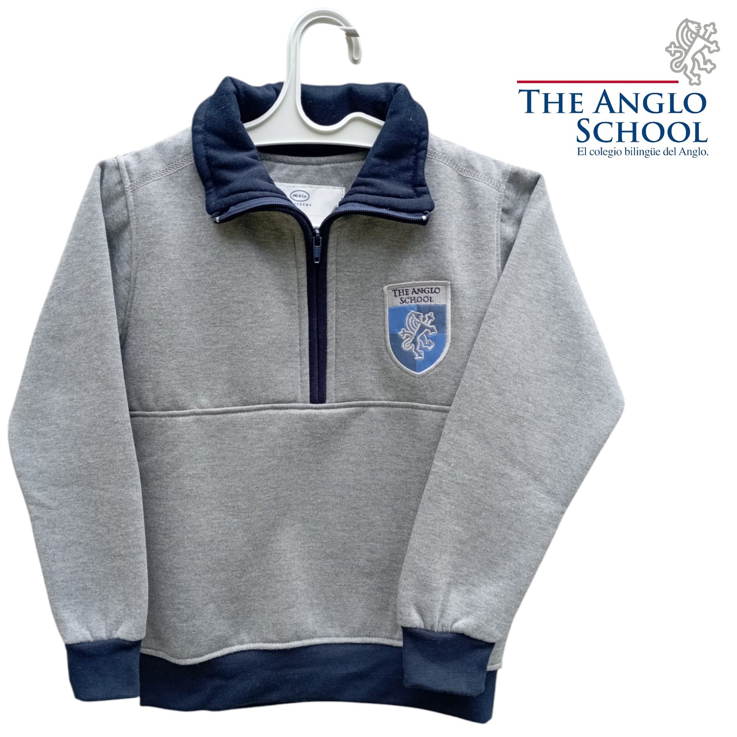 Buzo ½ cierre bordado y estampado PREVENTA