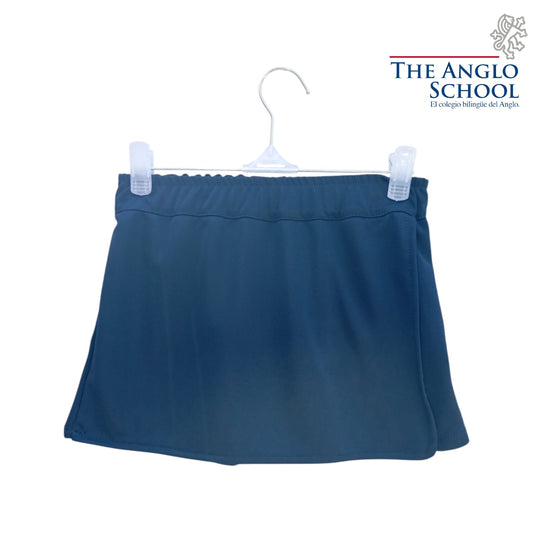 Pollerita short piqué azul marino